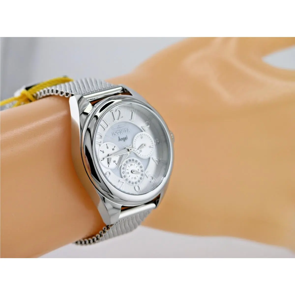 Invicta Angel 27453 Mesh Bracelet Multi Function Steel Watch Mop Dial 35MM