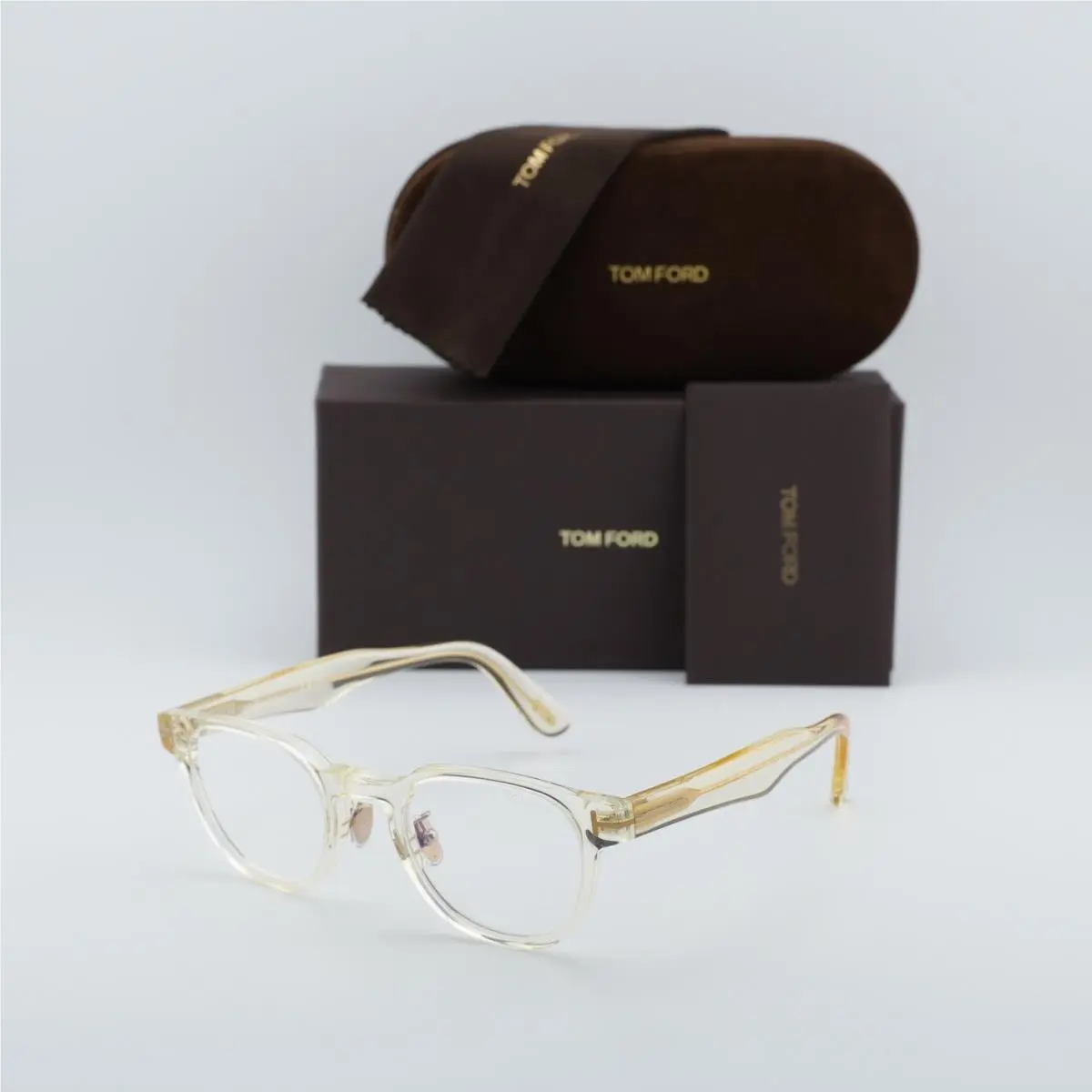 Tom Ford FT5783-D-B 039 Shiny Yellow/blue Light Protection 47mm Eyeglasses