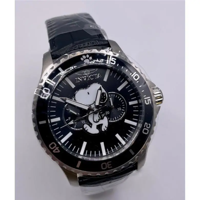 Invicta Character Snoopy Men`s Watch 48mm Black w/ Interchangeable Straps 38636