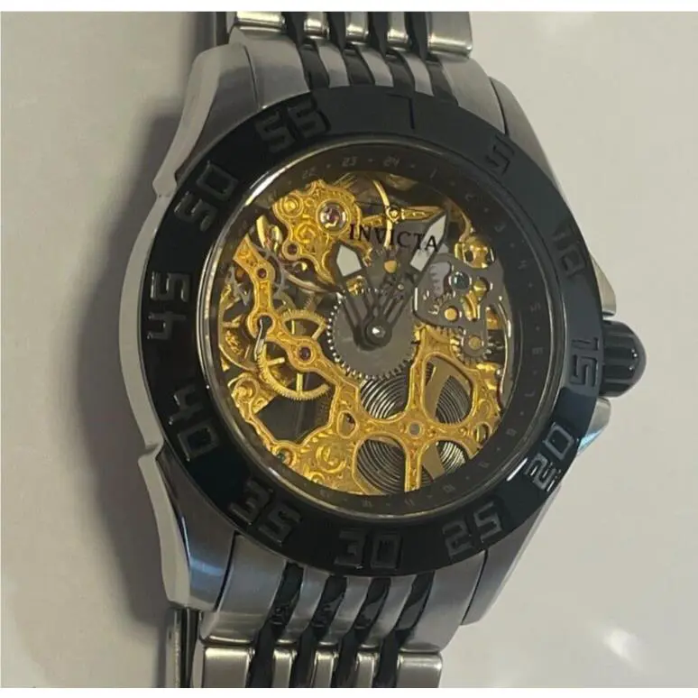 Invicta 5115 Manual Wind Skeleton Men`s Watch 43mm Large Watch