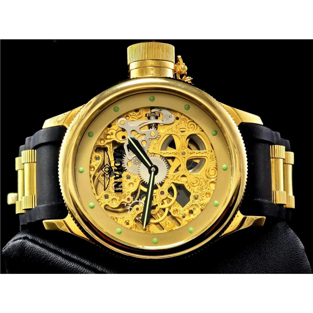 Invicta Mechanical Russian Diver Watch 51 mm Skeleton 1243 Rose Gold
