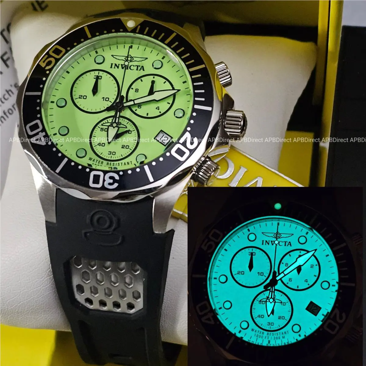 Invicta - Pro Diver - Swiss Eta G10.212 Chrono - Full Lume Dial - Mens Watch