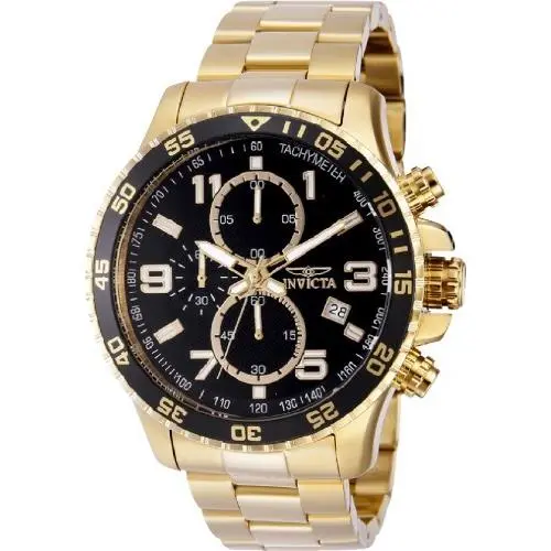 Invicta Men`s 48mm Specialty 48mm Mach Gala Gold/black Tone Chronograph SS Watch