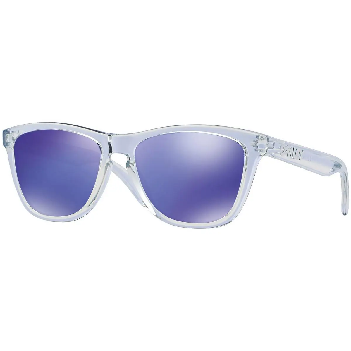 Sunglasses Frogskins Polished Clear W/violet Iridium Lenses 24-305 by Oakley