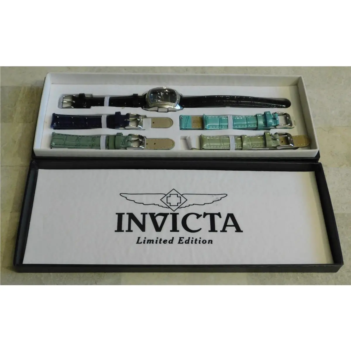 0440/5000 Invicta Lupah Trinite Watch with 4 Bands Limited Edition and Box