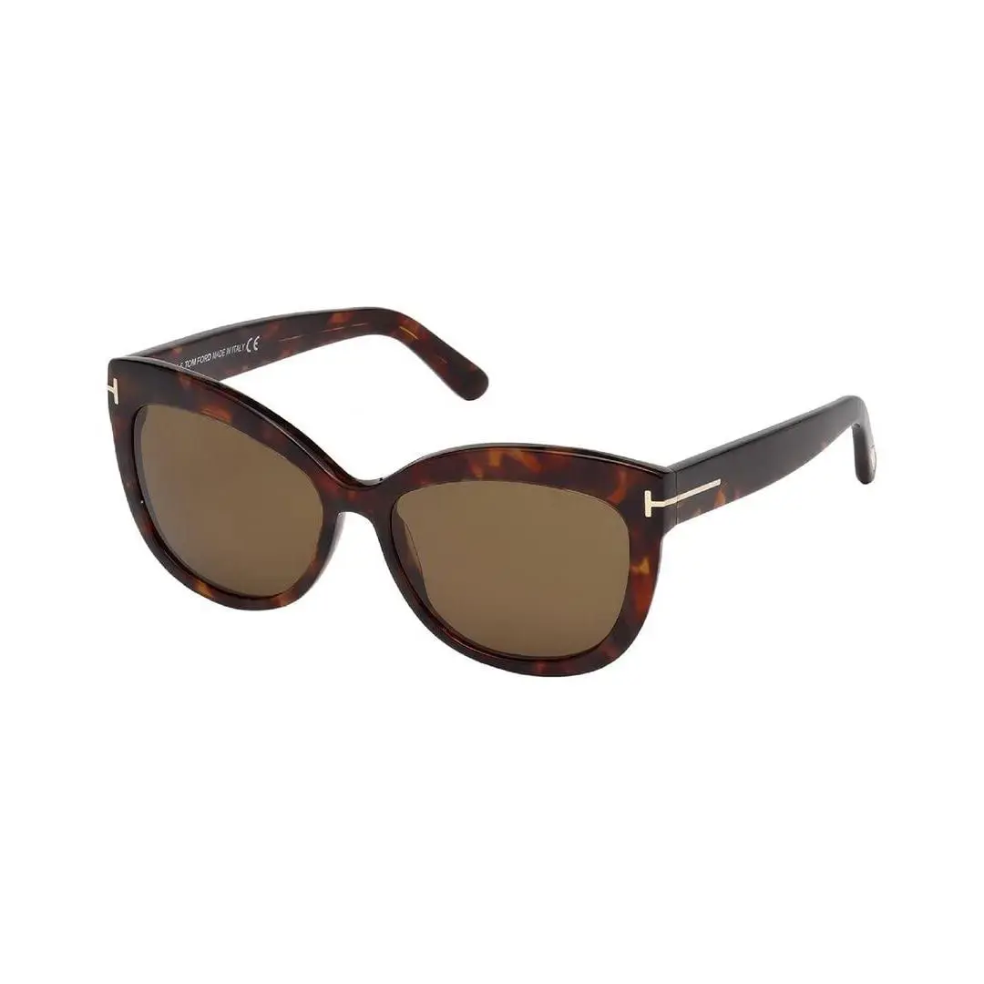 Tom Ford Alistair Sunglasses FT0524S 54H 56mm Red Havana / Brown Polarized Lens