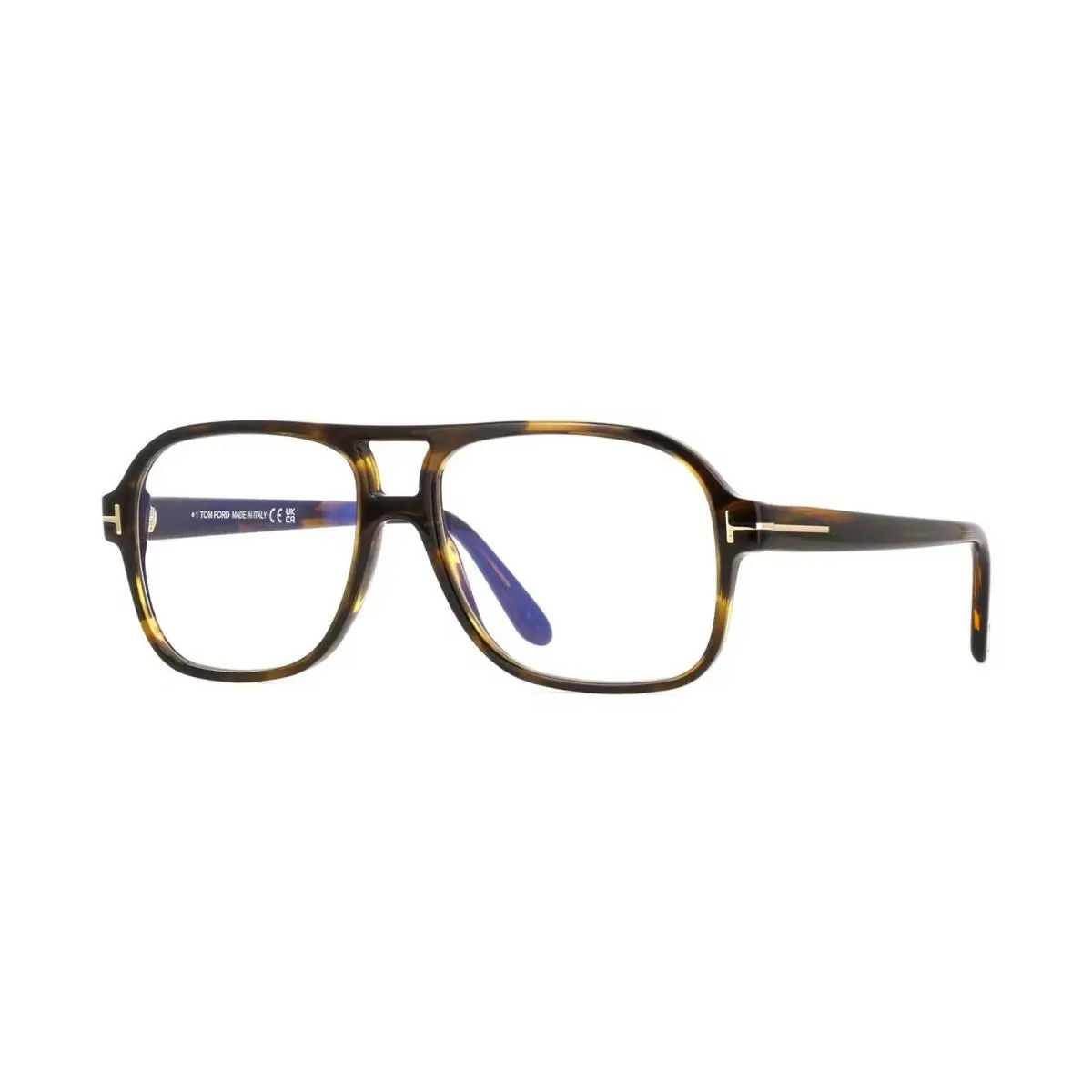 Tom Ford FT6058-B Blue Block Shiny Dark Havana 056 Eyeglasses