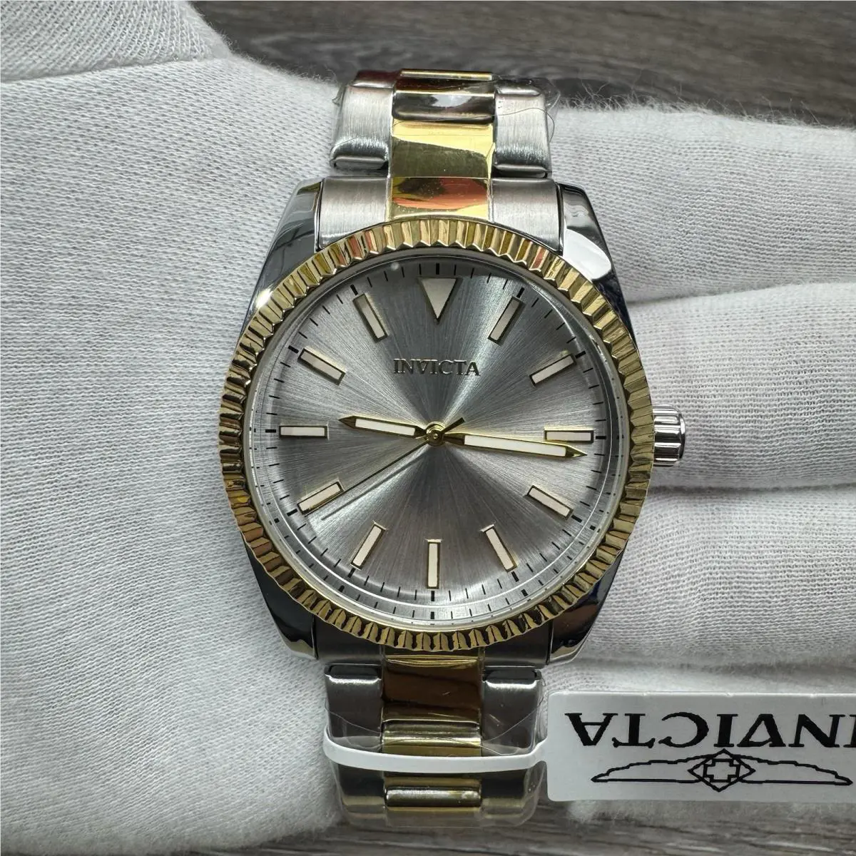 Invicta Celestial Langdon Watch Men 40mm Stainless Steel Silver Gold Quartz