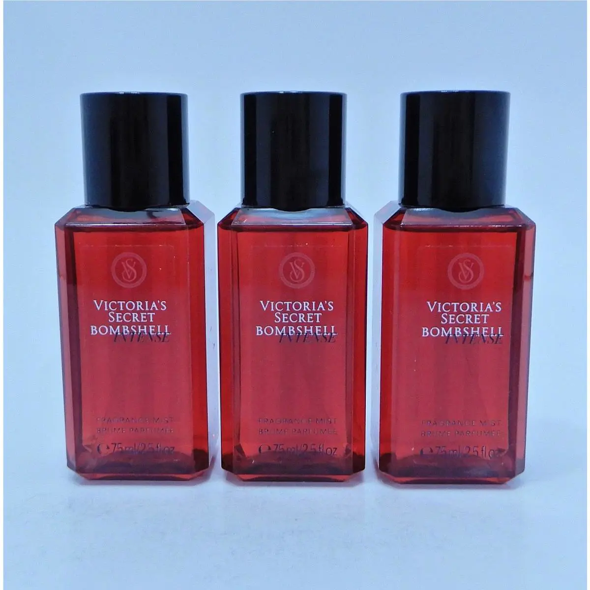 3 Victoria`s Secret Bombshell Intense Fragrance Mist Spray Brume Parfumee 2.5 oz by Victoria's Secret