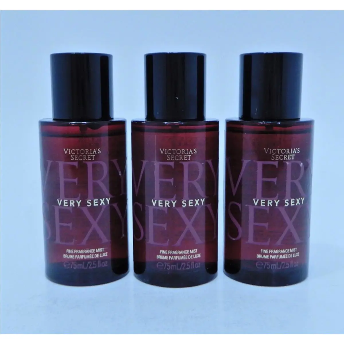 3 Victoria`s Secret Very Sexy Fragrance Mist Spray Brume Parfumee 2.5 oz