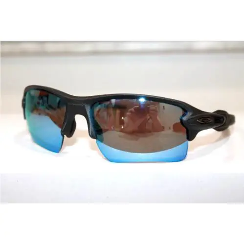Custom  Flak 2.0 XL Polarized Sunglasses Steel Color W/ Prizm Deep Water by Oakley