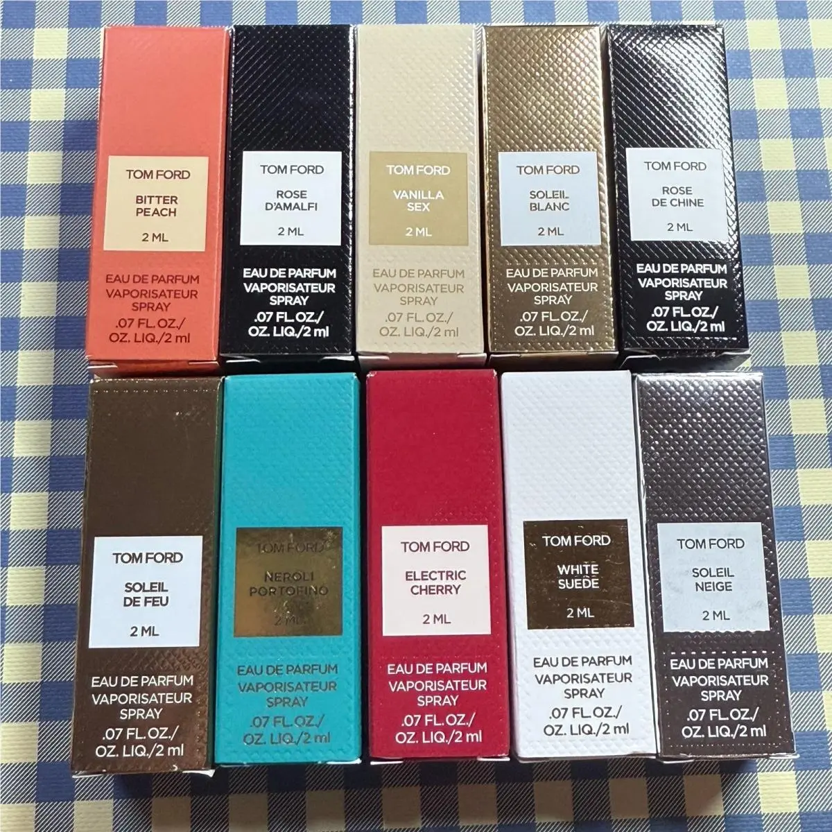 10Pc Tom Ford Fragrance Collection For Women Perfume Sample Spray Set