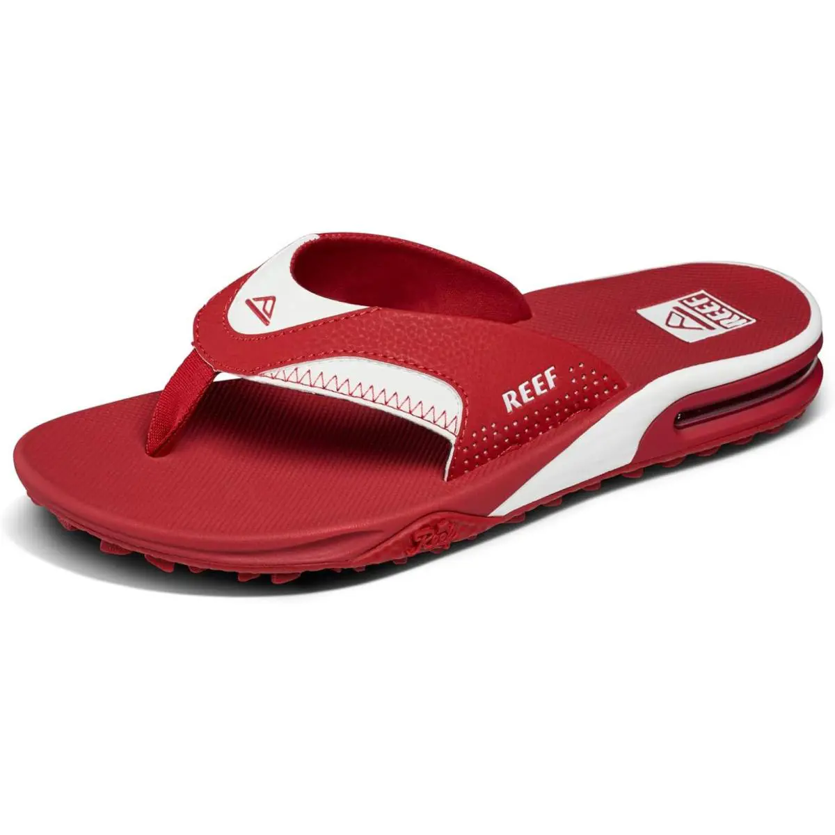 Men`s Fanning Pregame Bottle Opener Flip Flops Crimson/White by Reef