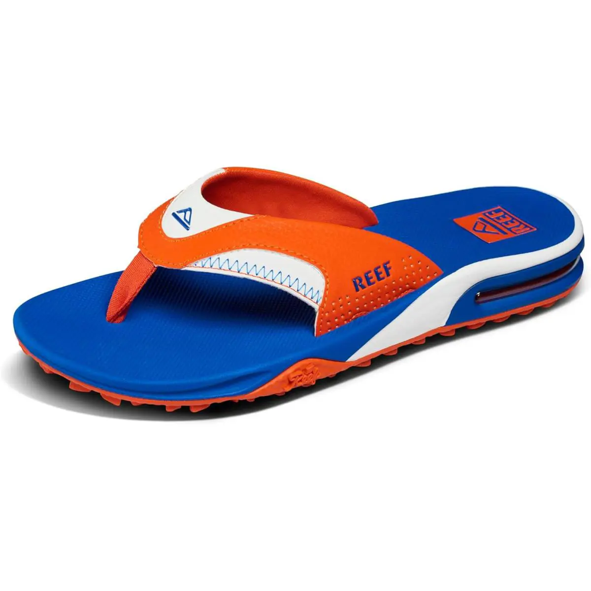 Men`s Fanning Pregame Bottle Opener Flip Flops Orange/Blue by Reef