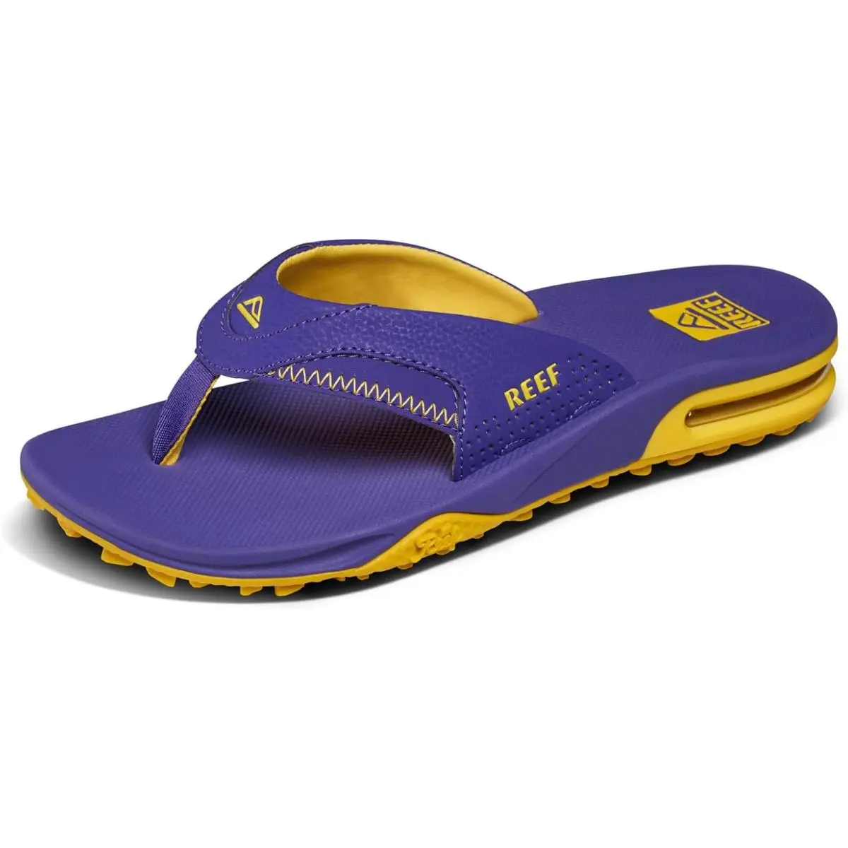 Men`s Fanning Pregame Bottle Opener Flip Flops All Colors Sizes Purple/Gold by Reef