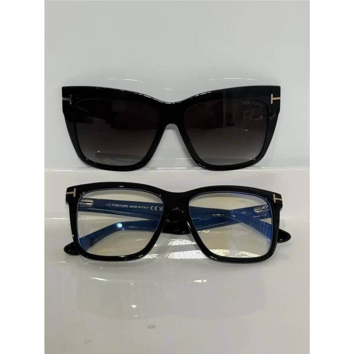 Tom Ford TF6069B 001 Black Square Acetate w. Clip-on Eyeglasses