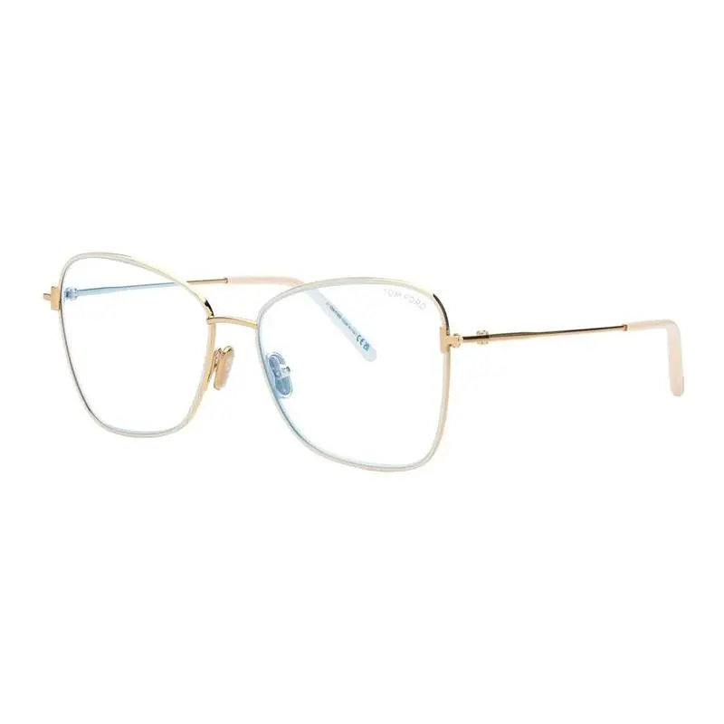 Tom Ford FT5906-B Eyeglasses Eye Glasses 025 Ivory/gold 55mm Women