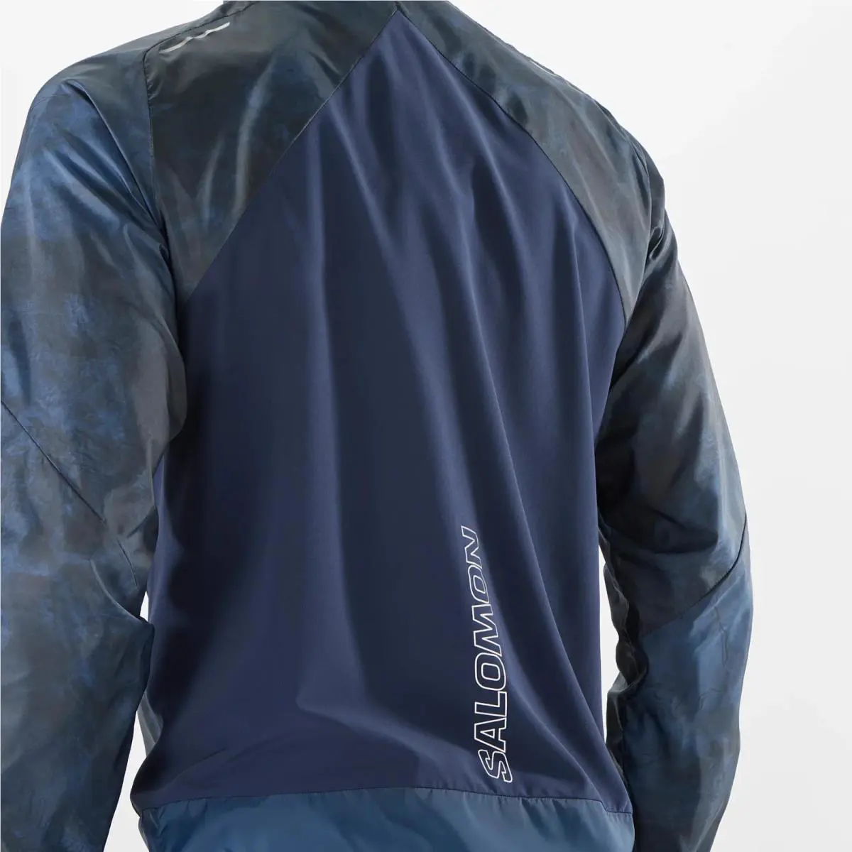 Salomon clothing - BONATTI CROSS WIND Men`s Wind Jacket Hoodie - C20445 - Blue (UPC: 195751167031) 6