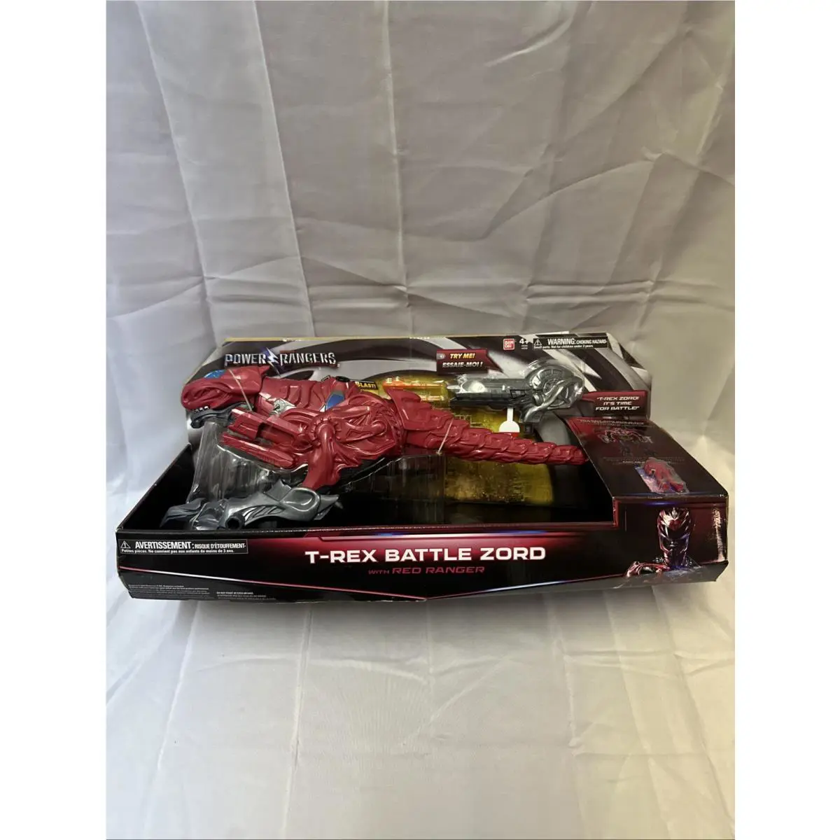 Power Rangers Movie Action Figure - T-rex Battle Zord with Red Ranger JJ0130WH