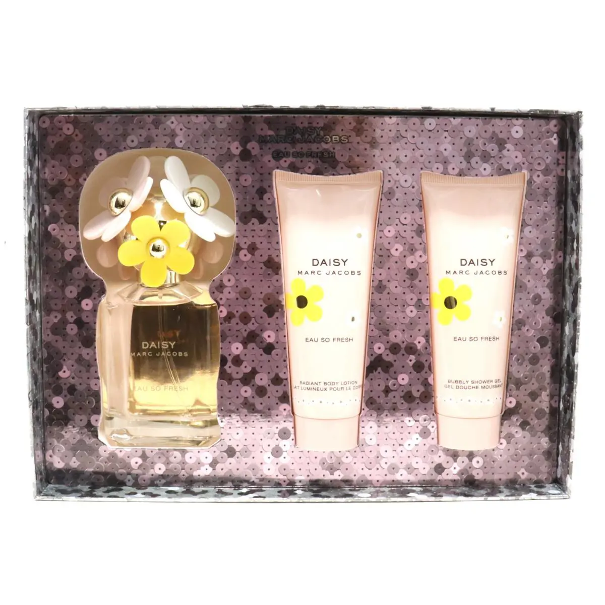 Marc Jacobs Daisy Eau So Fresh 3pc Gift Set Women75ml EDT+75ml Lotion+75ml Gel