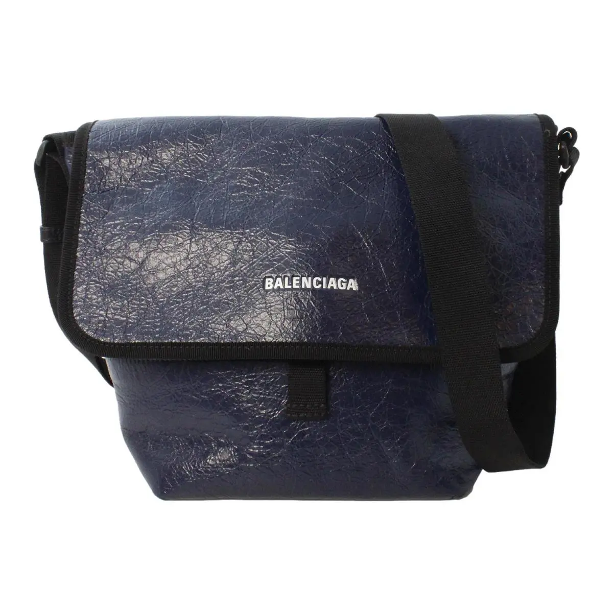 Balenciaga Arena Blue Lambskin Leather Flap Messenger Bagnew