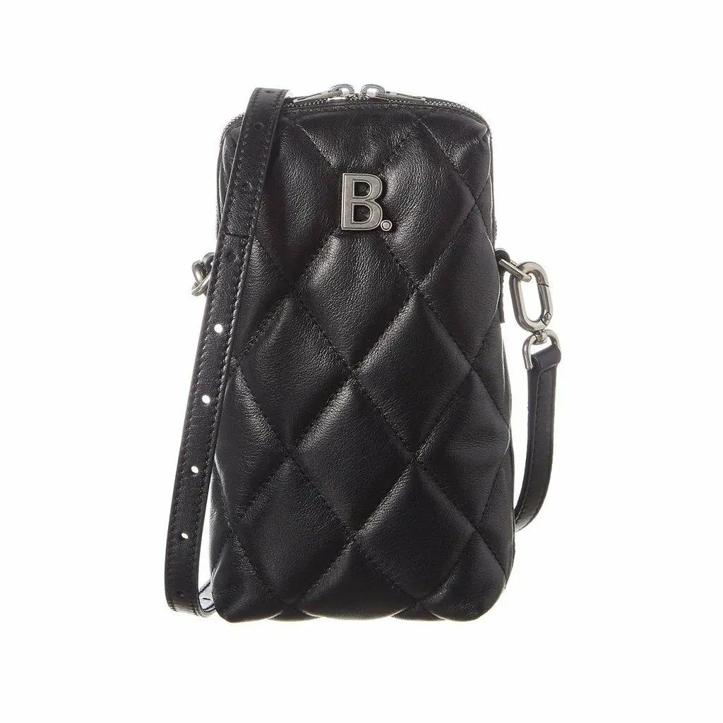 Balenciaga Touch Black Nappa Calfskin Leather Quilted Puffy Shoulder Bag