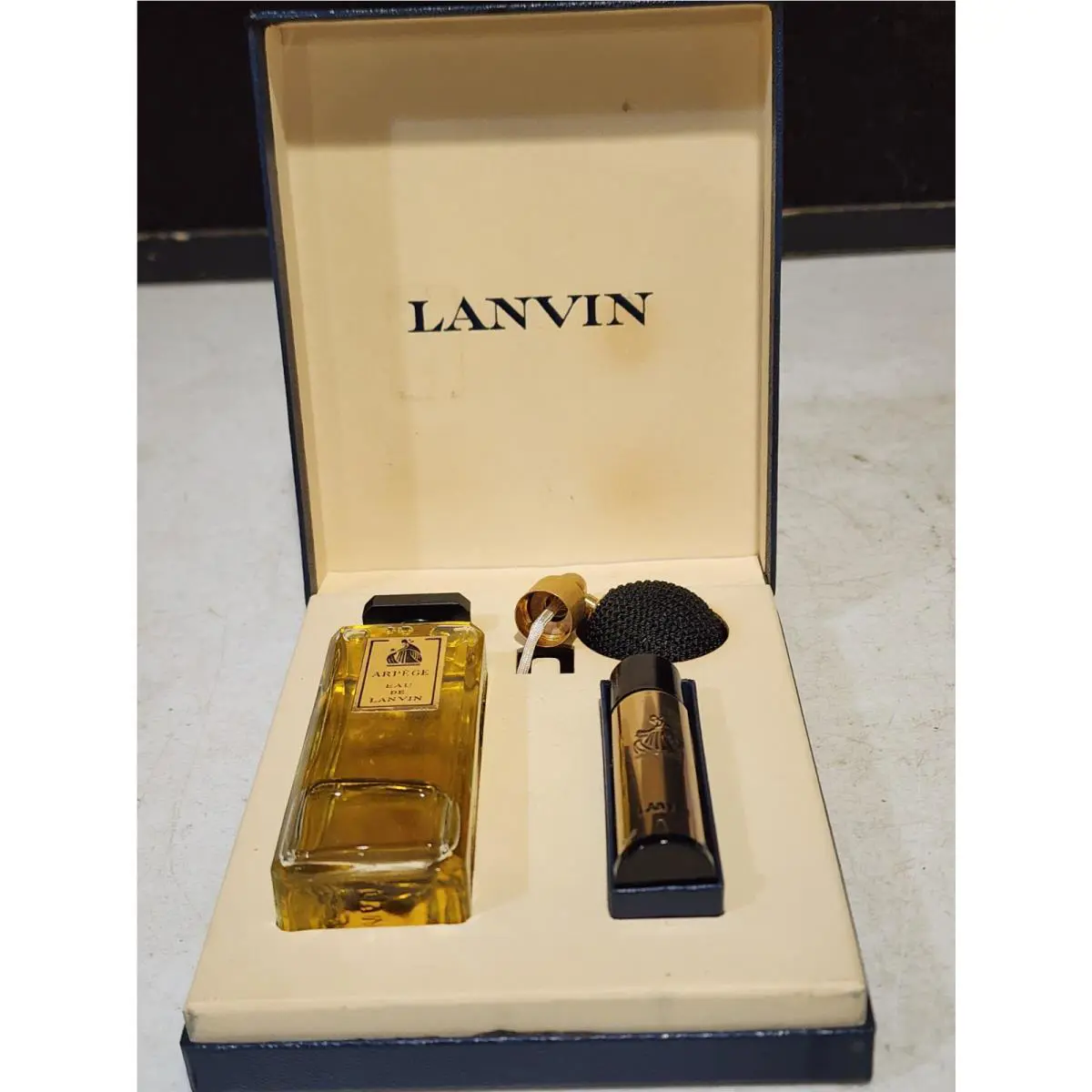 Vintage Arpege 877 Eau de Lanvin 2 fl Oz. Dummy Set Parfum Splash Box