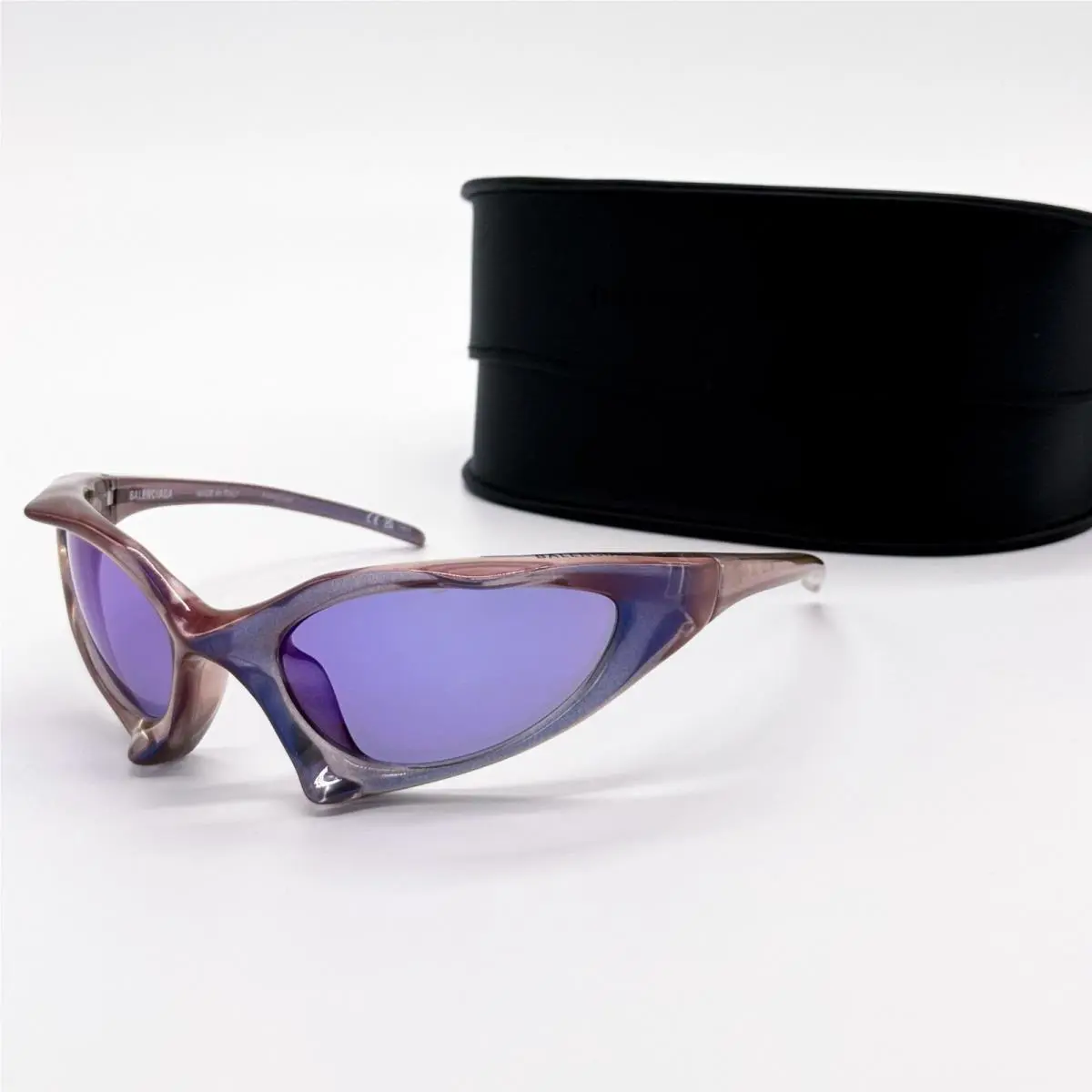 Balenciaga Sunglasses BB0352S 002 Purple Unisex Eyewear