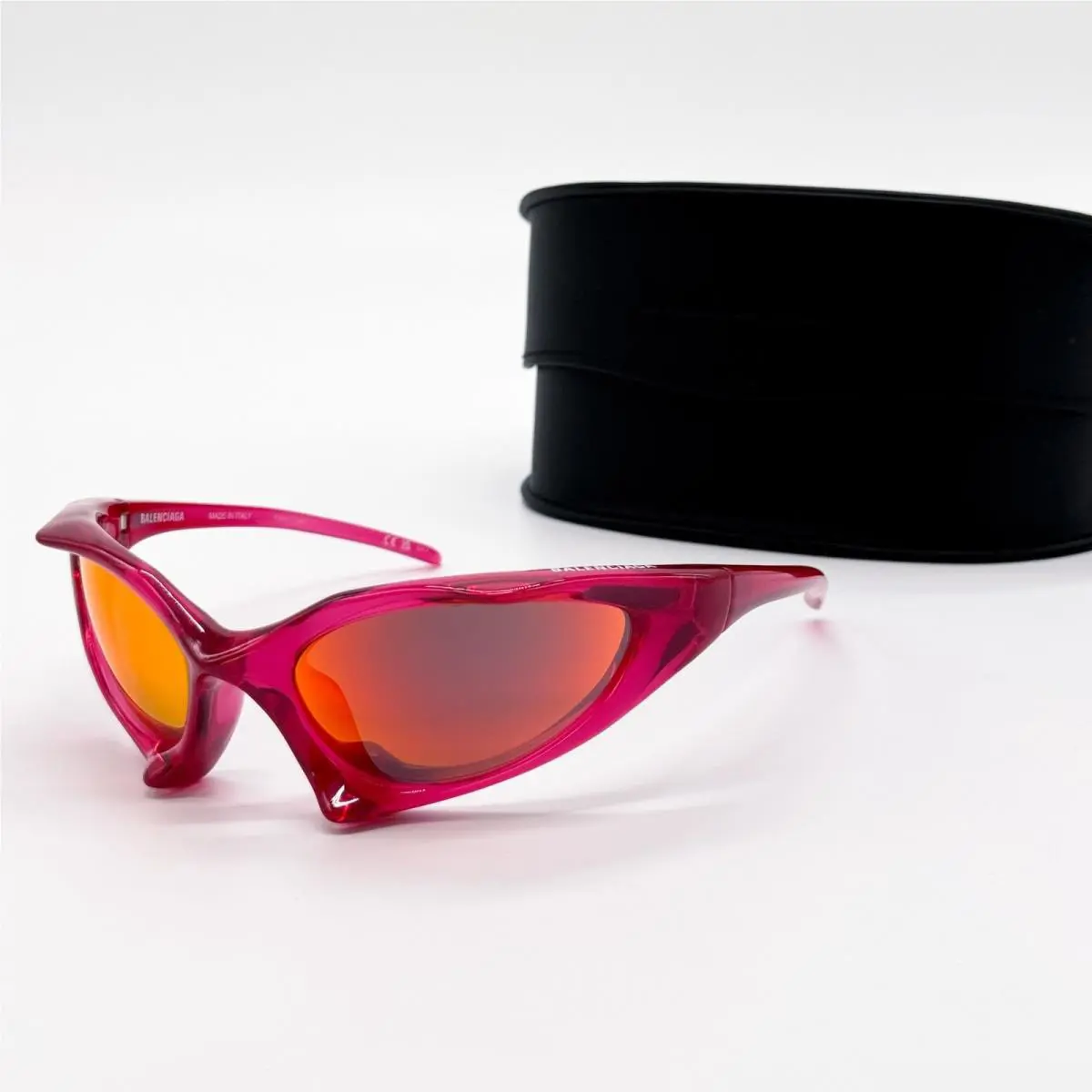 Balenciaga Sunglasses BB0352S 006 Red Unisex Eyewear