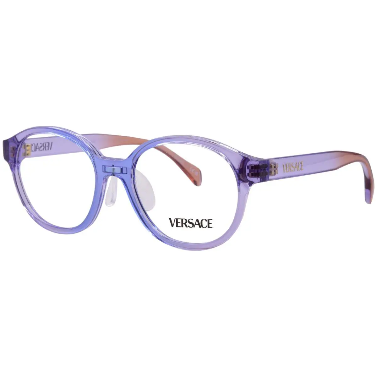 Versace VK3012 5534 Eyeglasses Youth Kids Boy`s Blue/lilac/orange Full Rim 47mm