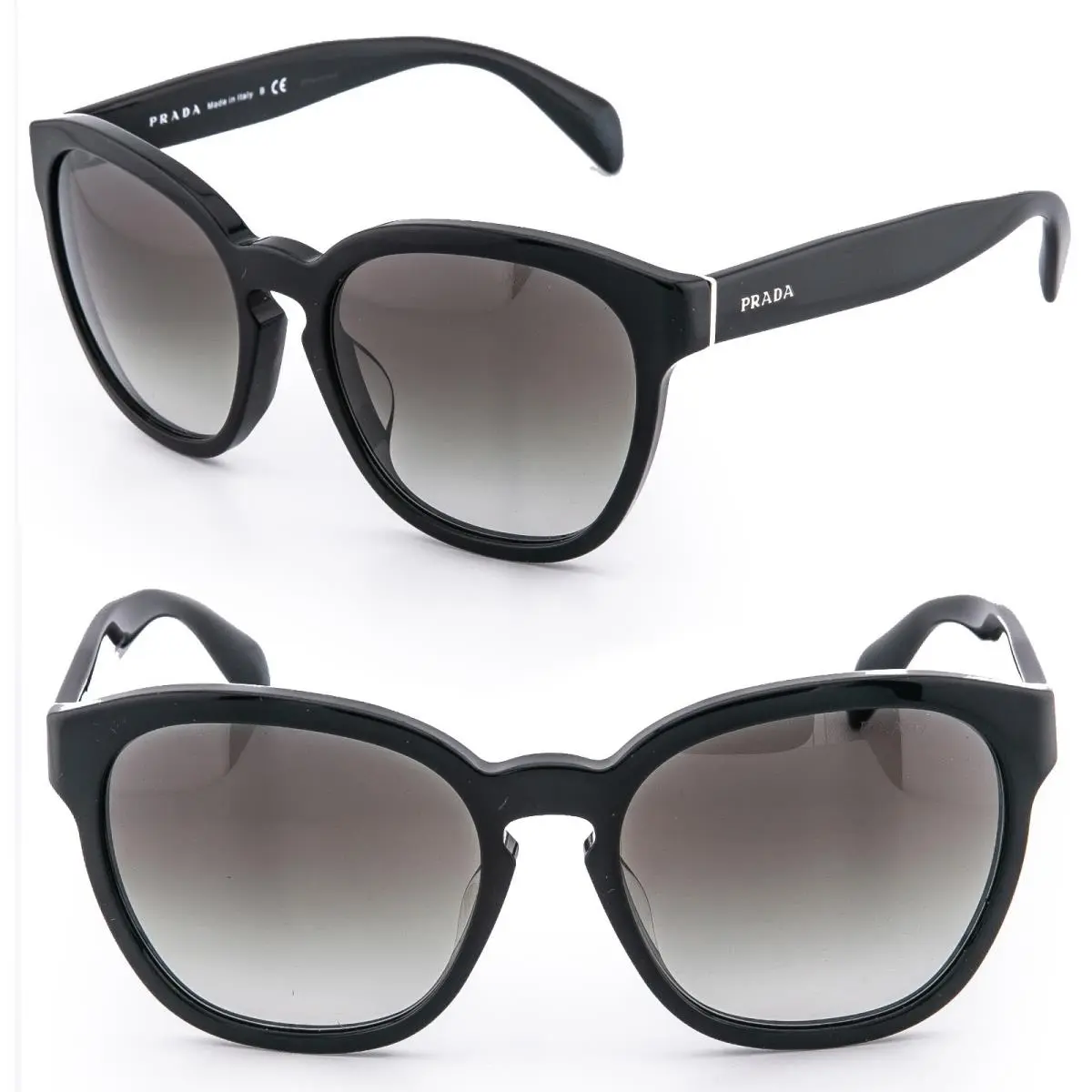 Prada 17RS Phantos SPR17R Black Classic Fashion Sunglasses 17R