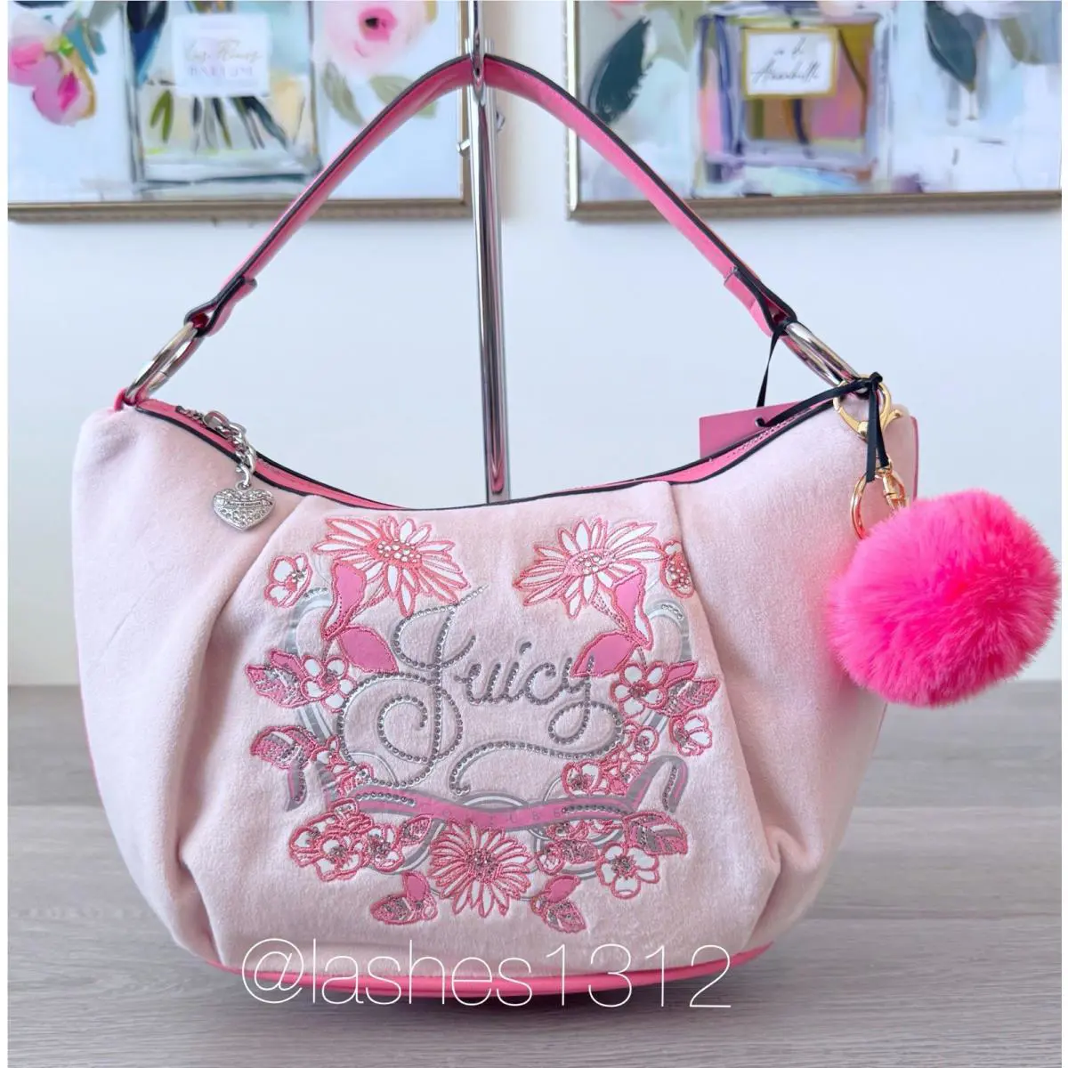 Juicy Couture Bag Juicy In Bloom Hobo - Pink Floral