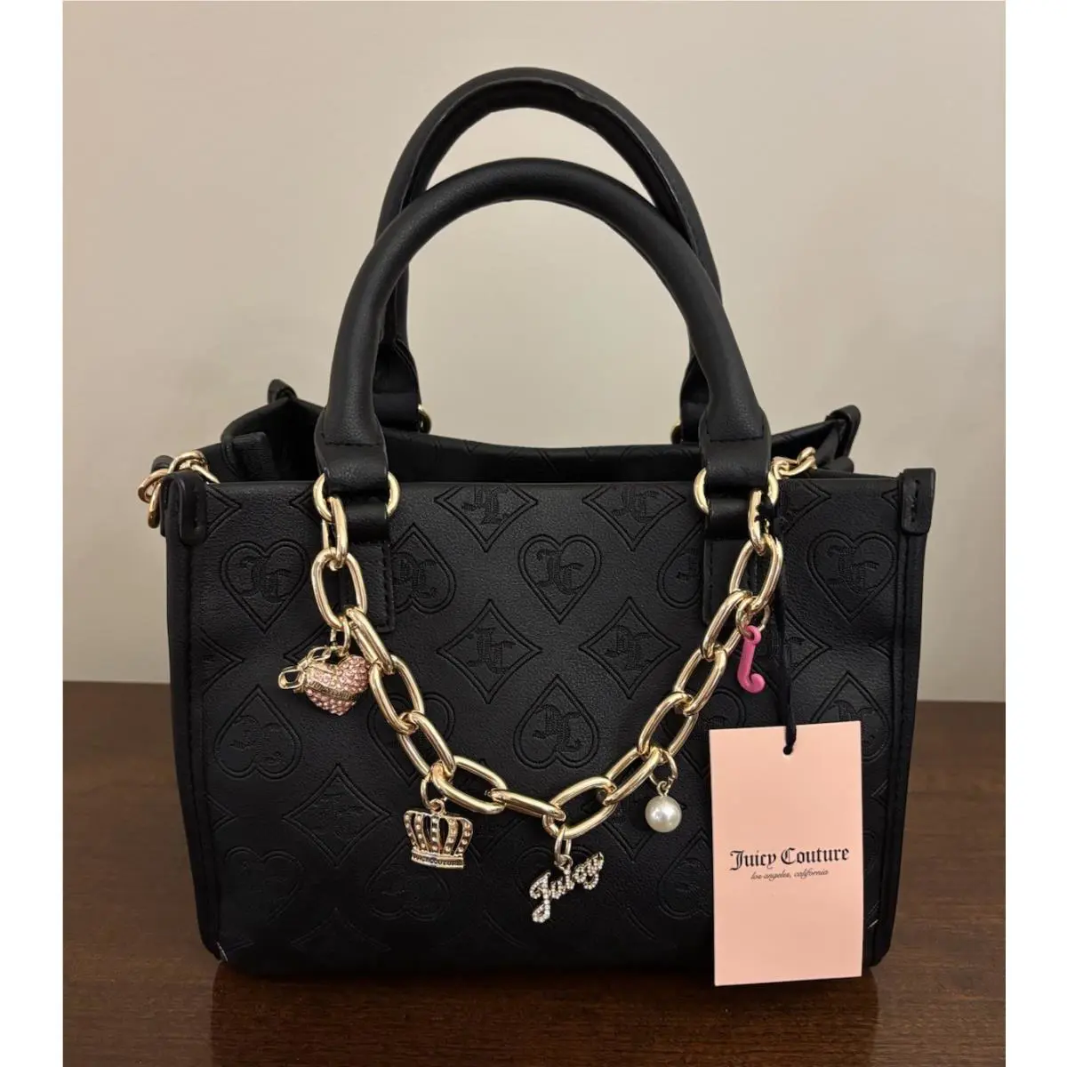 Juicy Couture Small Black Purse with Bag Charms