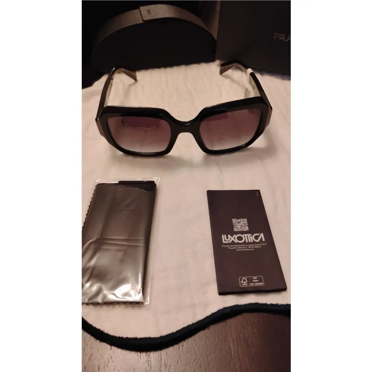 Prada PR 26ZS 16K08Z Black Dark Grey Women`s 53 mm Sunglasses