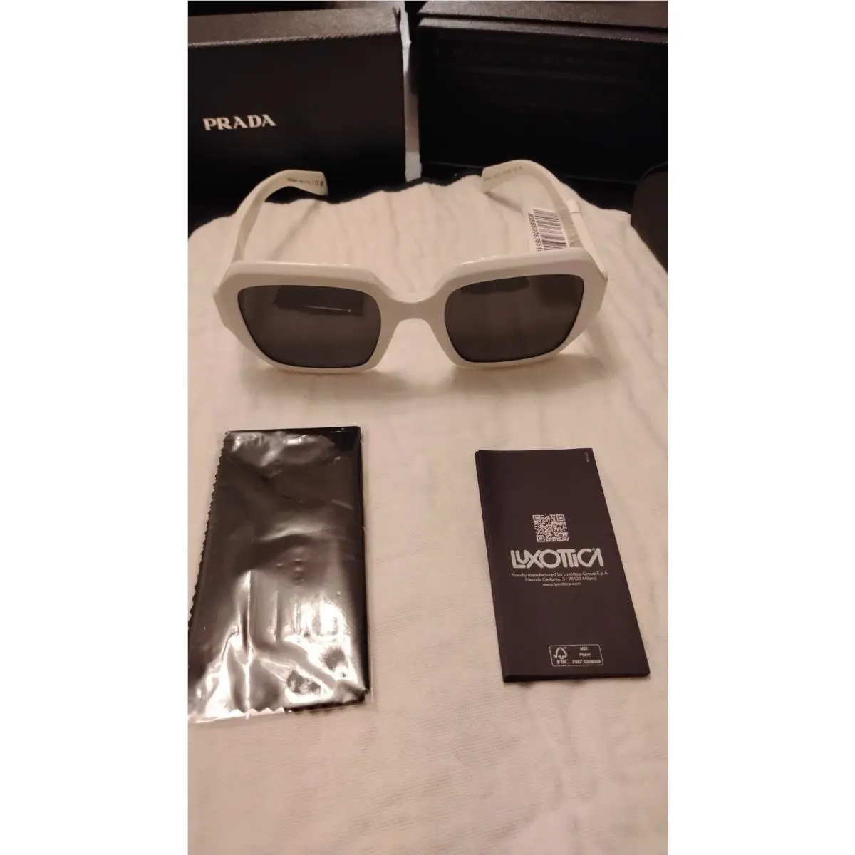 Prada PR 28ZS 16K90A White Grey Gradient Women`s 53 mm Sunglasses