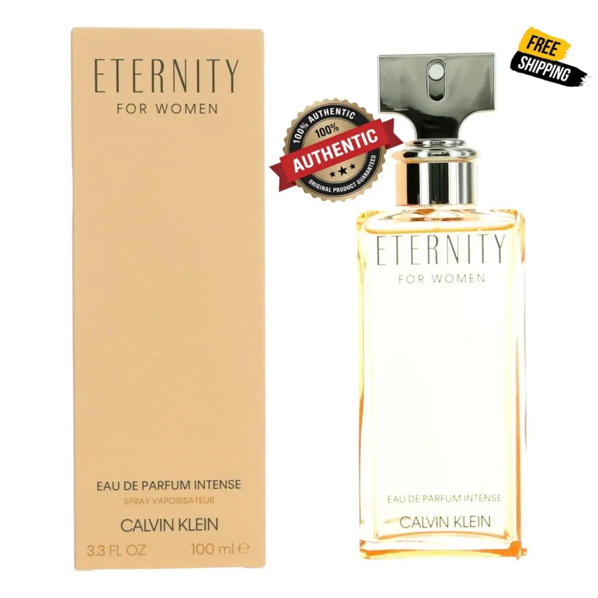 Eternity by Calvin Klein 3.3 oz Edp Intense Spray For Women