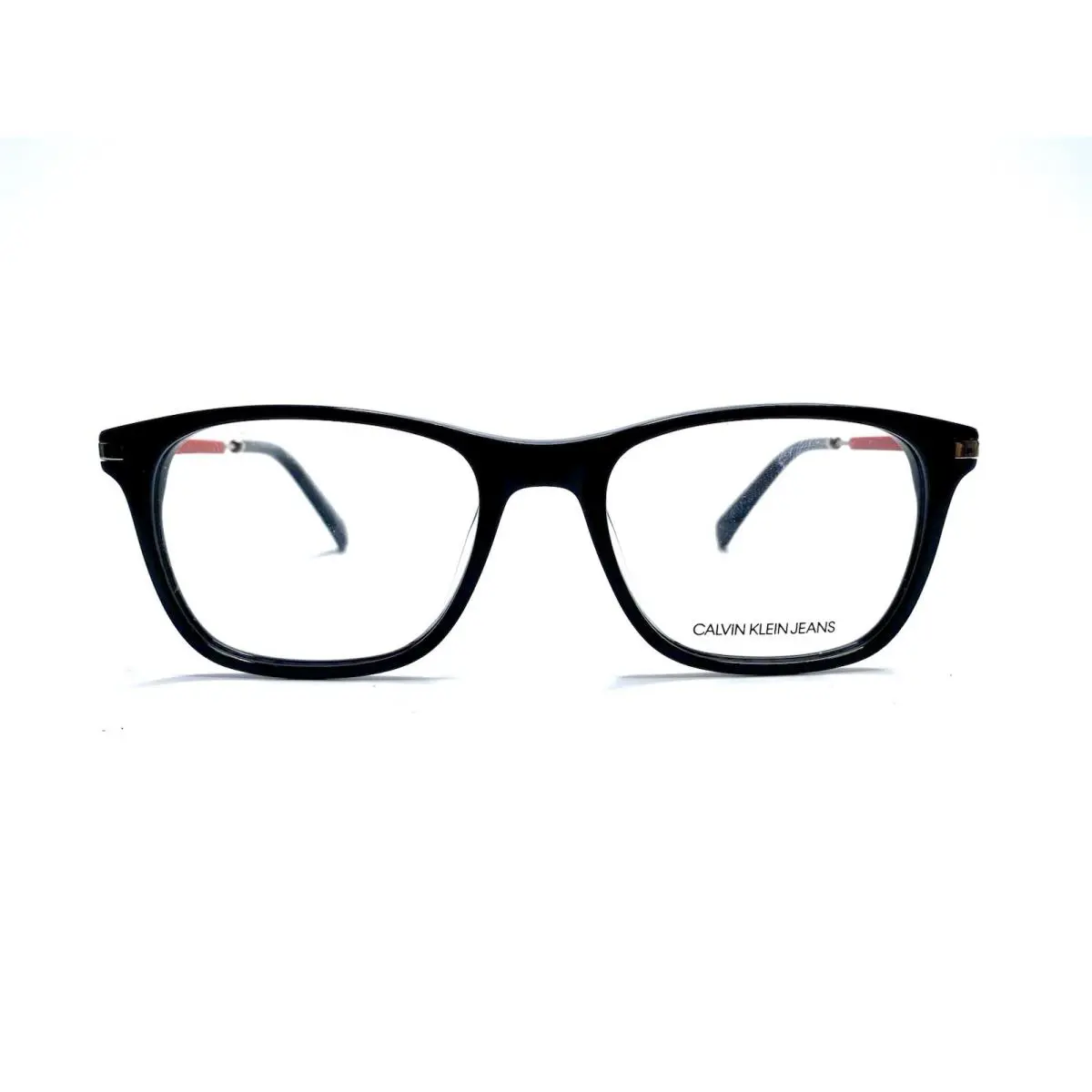 Calvin Klein Black Cat Eye Glasses Red Temples CKJ18704 001 52 18 140