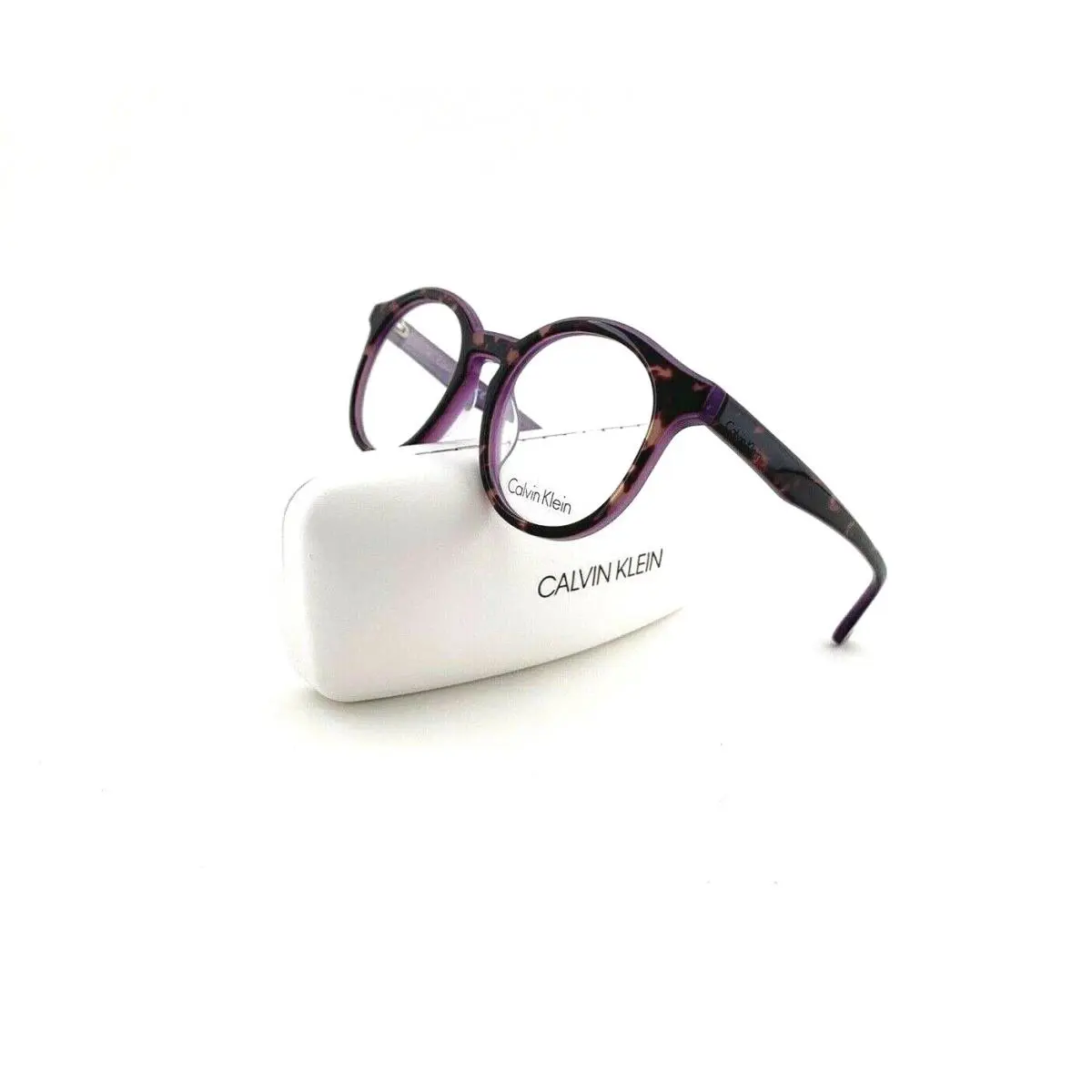 Calvin Klein Frames Tortoise Over Purple Acetate Round Women`s CK5932 222 51 - Frame: Purple, Manufacturer: Tortoise Over Purple