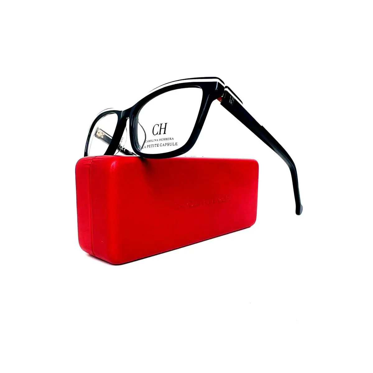 Carolina Herrera Frames Navy Blue White Eyeglasses Fashion Glasses Women - Frame: Dark Navy Blue