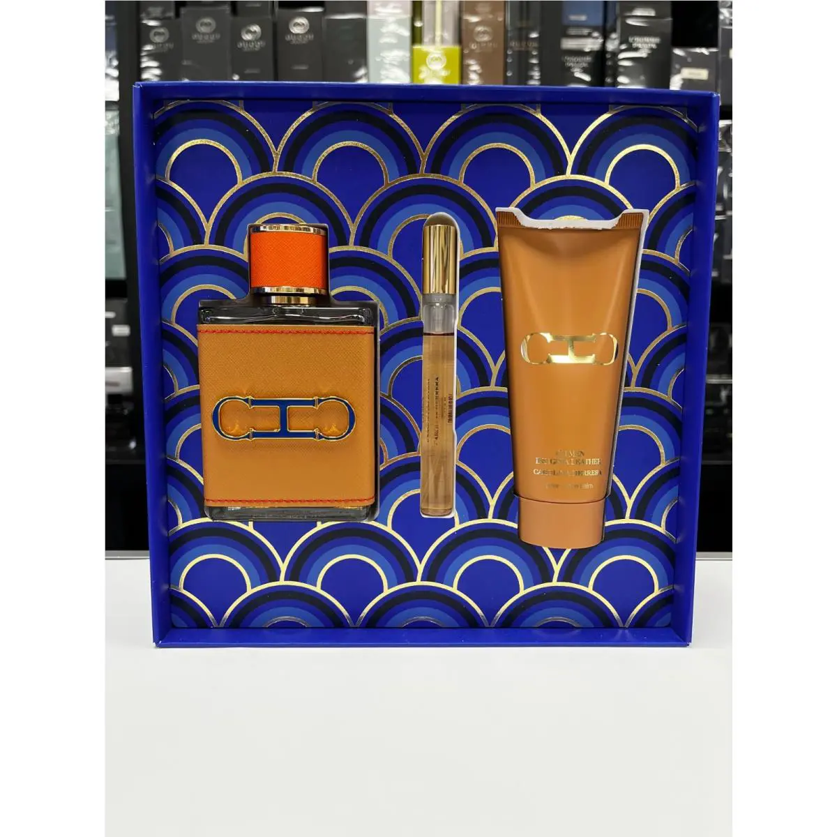 Carolina Herrera Insignia Leather 3 Piece Set Eau de Parfum For Men
