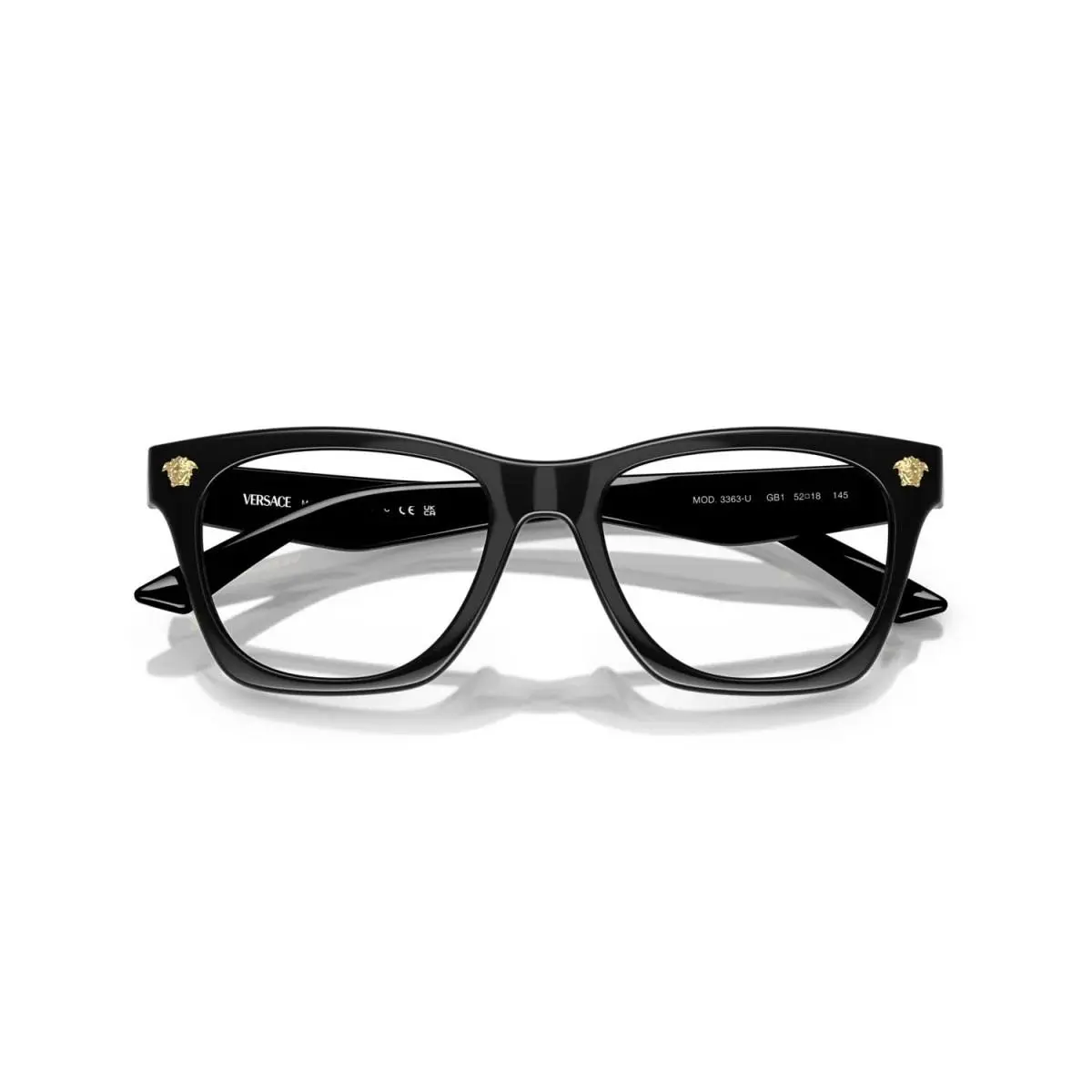 Versace Square Man Eyeglasses 0VE3363U GB1 52mm Black