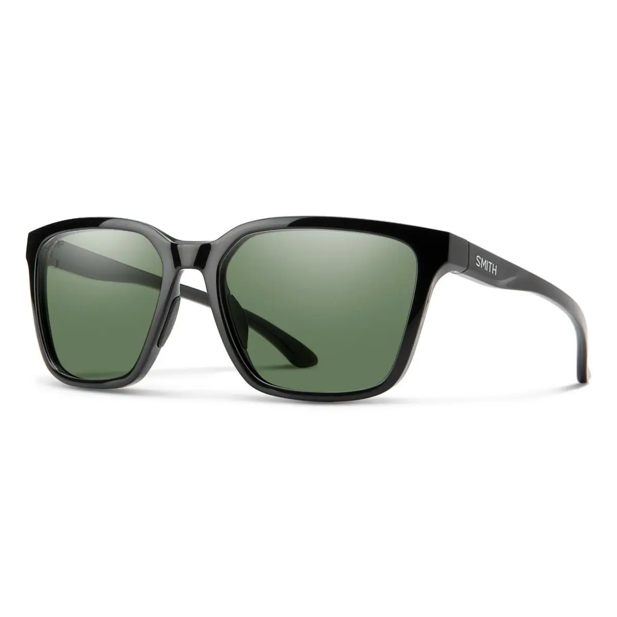 Smith Optics Men`s Women`s Shoutout Sunglasses Chromapop Black Polar Gray Green - Frame: Black, Lens: Polarized Gray Green With CP