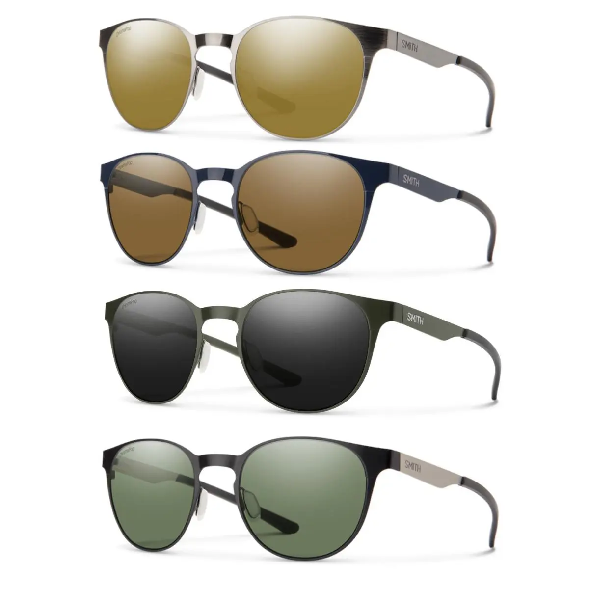 Men`s Women`s Eastbank Metal Active Choromapop Polarized Sunglasses Matte Black/Silver by Smith Optics
