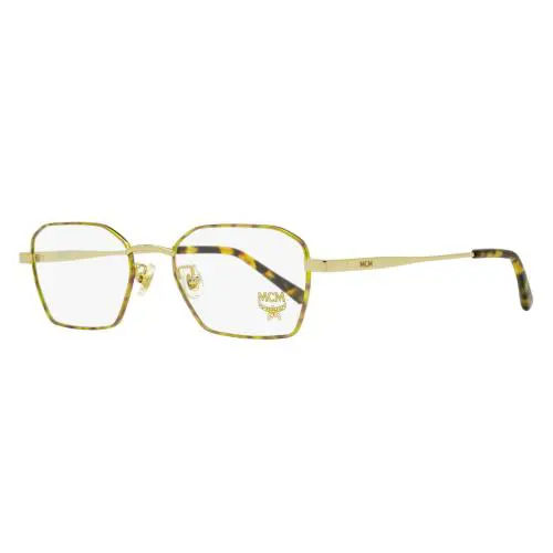 Mcm Slender Geometric Eyeglasses MCM2130A 712 Gold/light Havana 52mm - Frame: Gold/Light Havana, Lens: Clear
