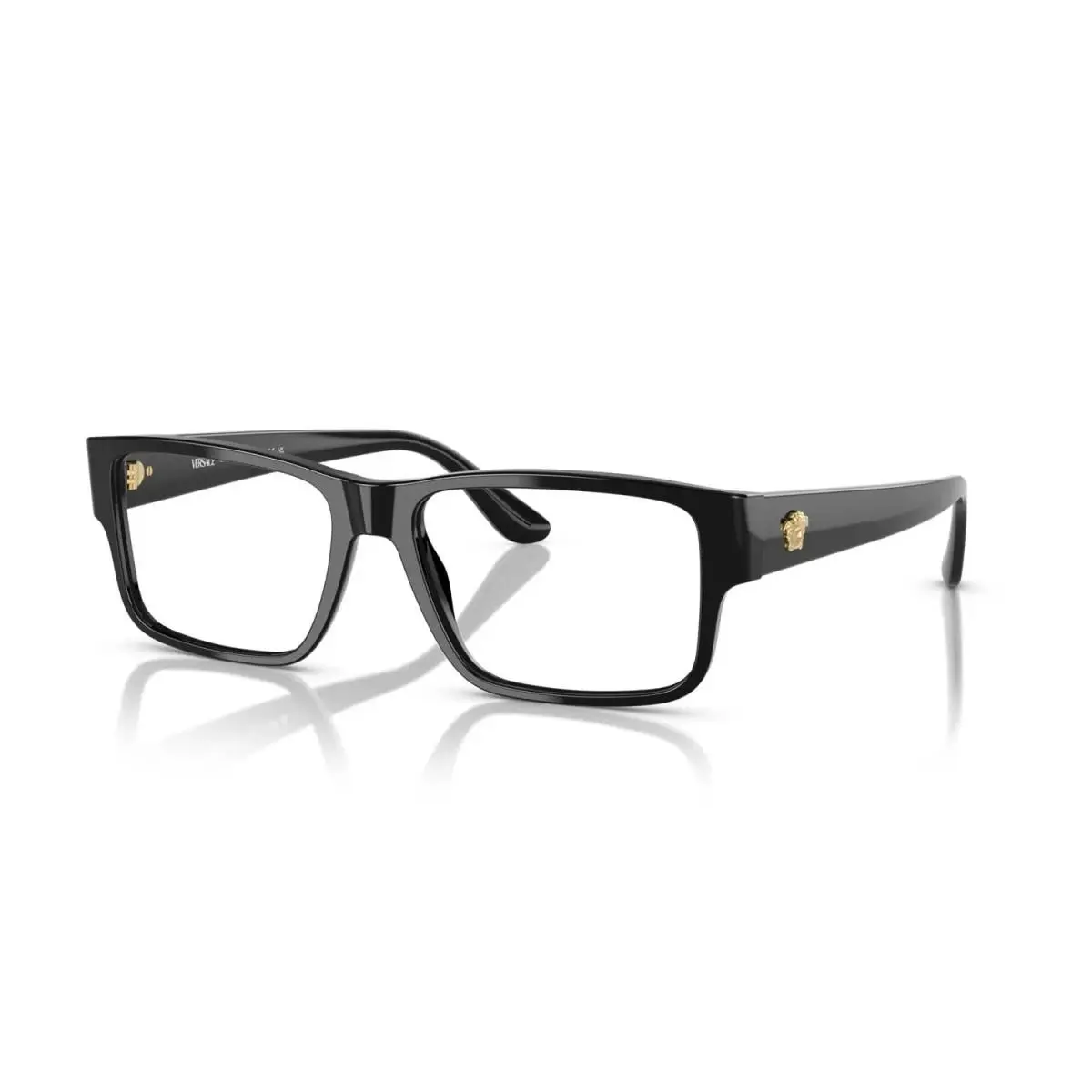 Versace Rectangle Man Eyeglasses 0VE3342 5360 57mm Black