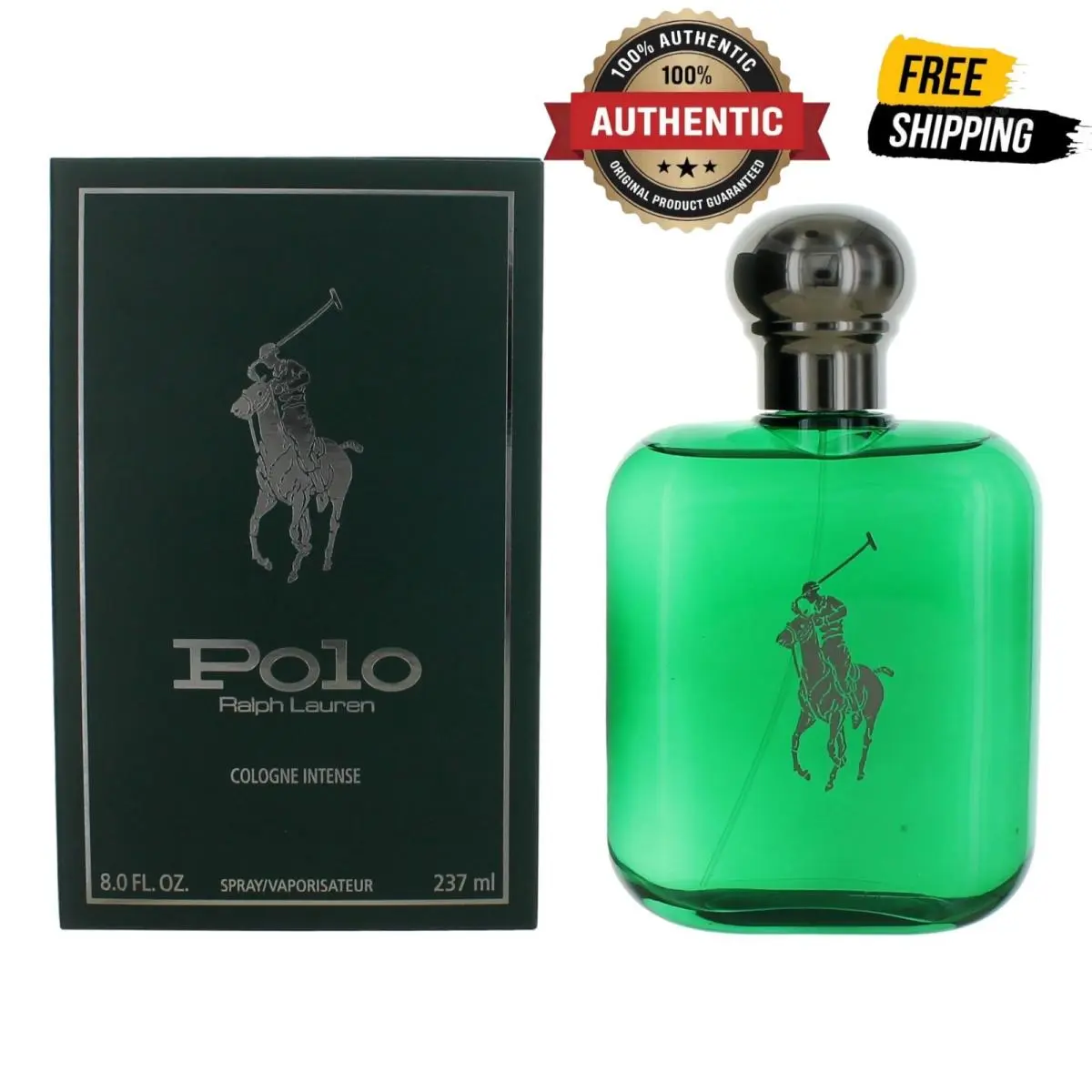 Polo by Ralph Lauren 8 oz Cologne Intense Spray For Men