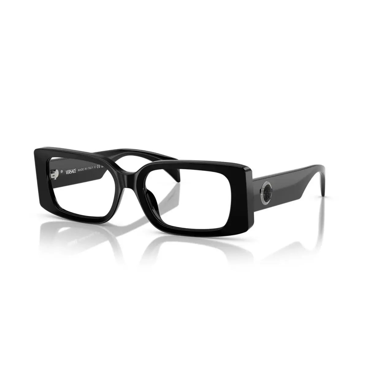 Versace Rectangle Woman Eyeglasses 0VE3362U GB1 51mm Black