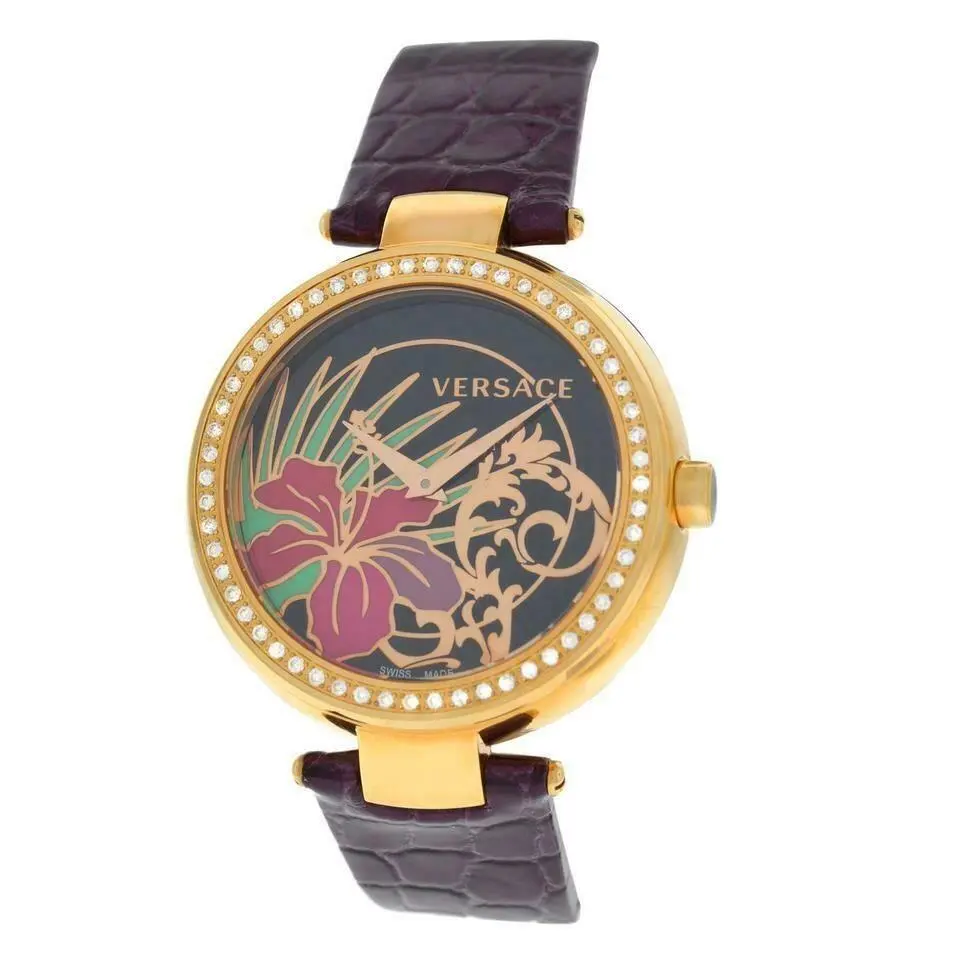 Mystique Hibiscus I9Q81D9HI S702 Diamond Quartz 38MM Watch by Versace