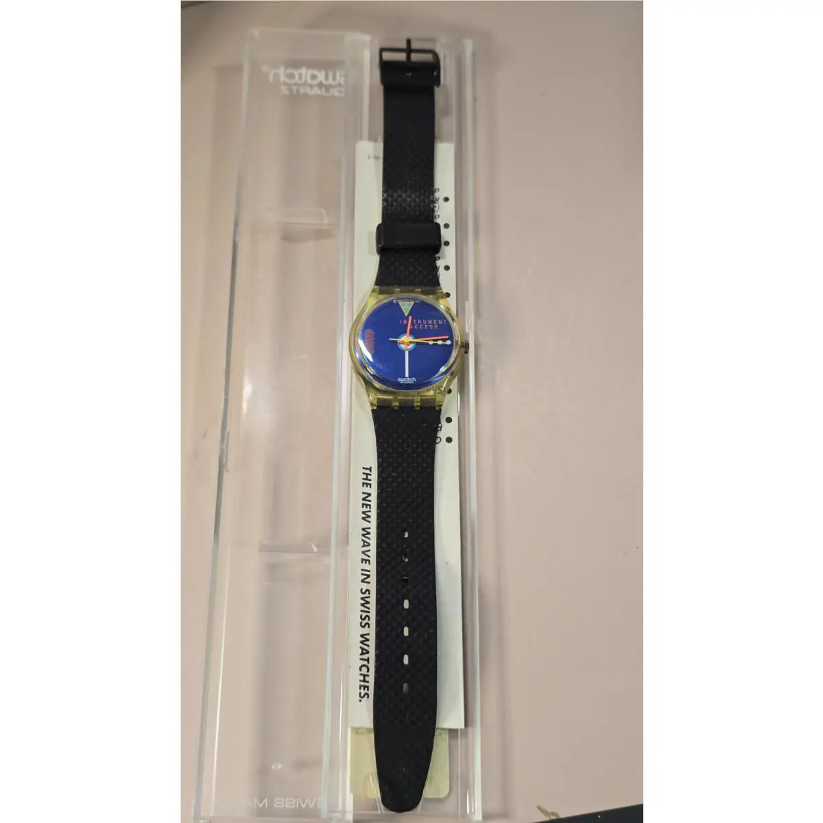 Swatch Watch GK114 Take Off - Vintage 1988 - Nos - W/case Papers