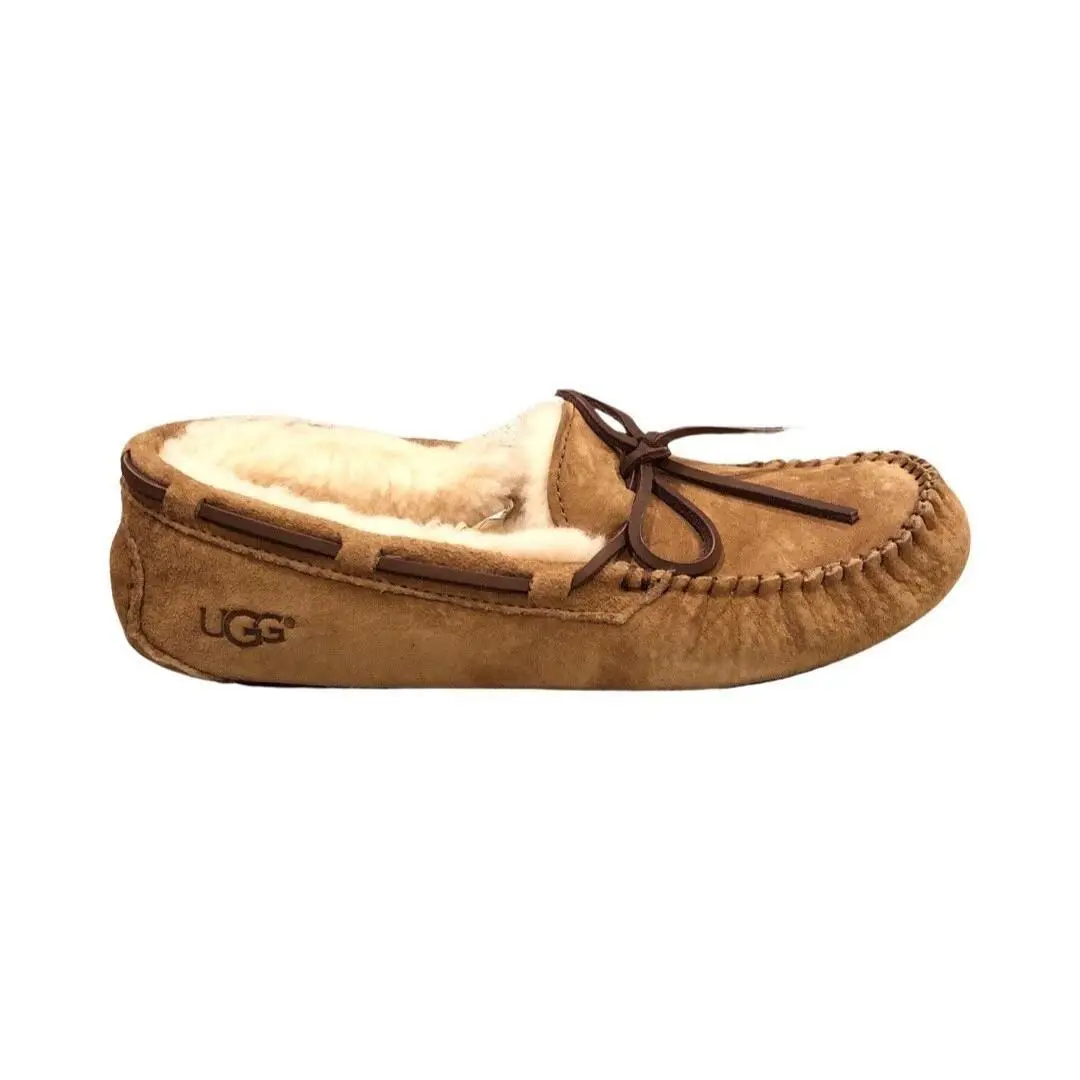 Ugg Women`s Dakota Chestnut Suede Slippers House Shoes Size 6 - Chestnut